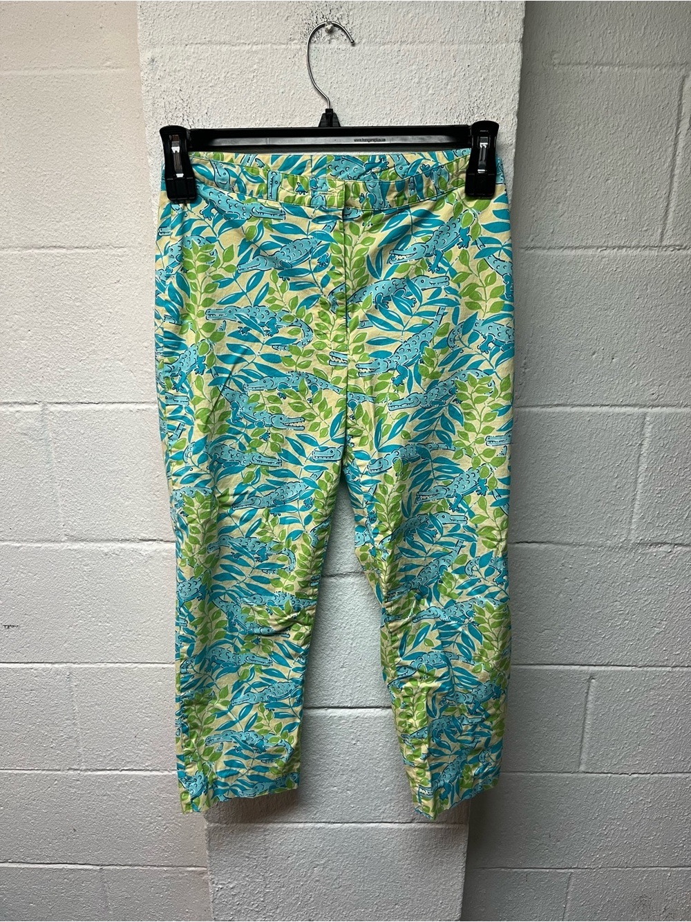 Lilly Pulitzer Blue & Green Tropical Print Pants